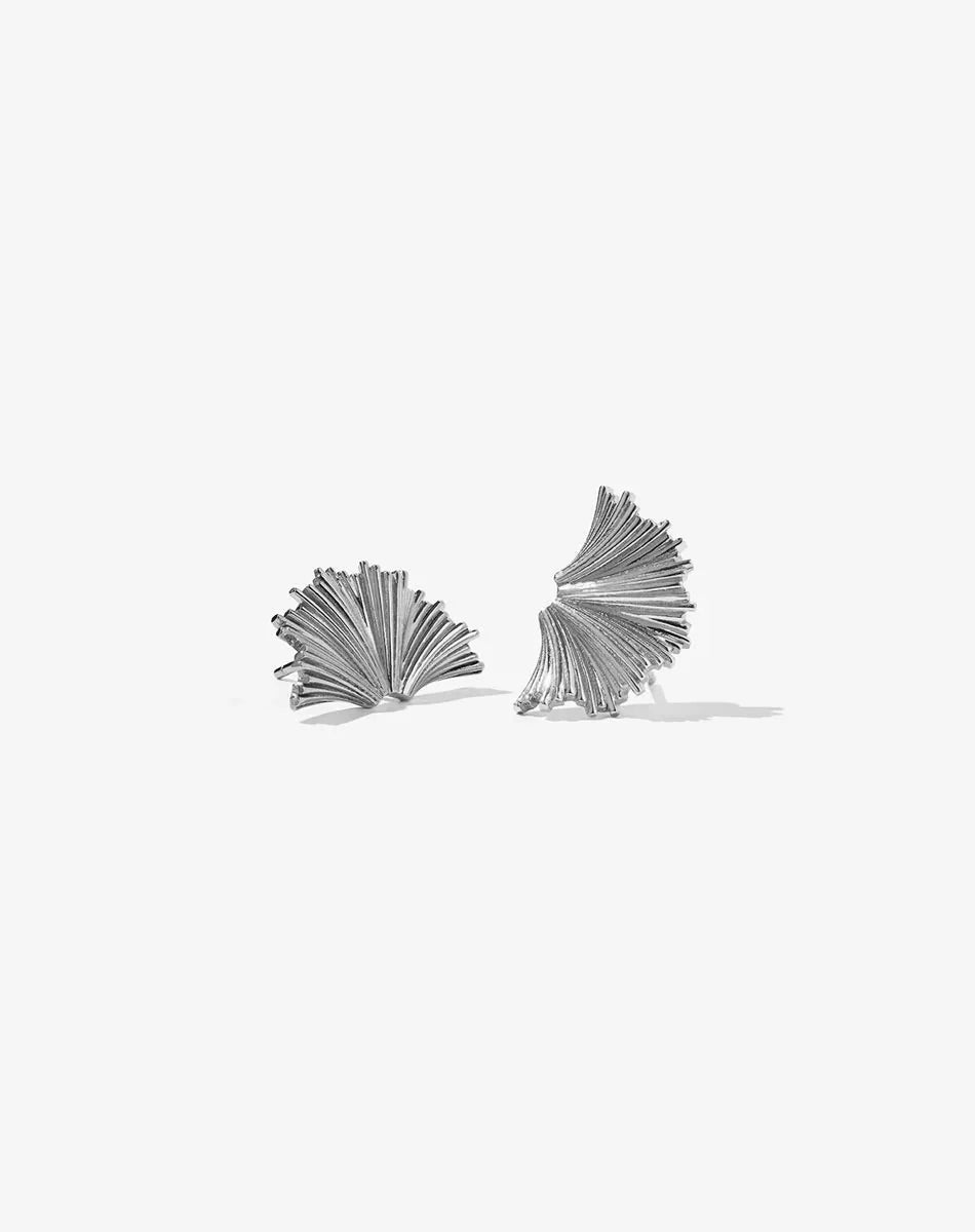 Meadowlark Medium Vita Stud Earrings - Silver (flatlay, duplicate)
