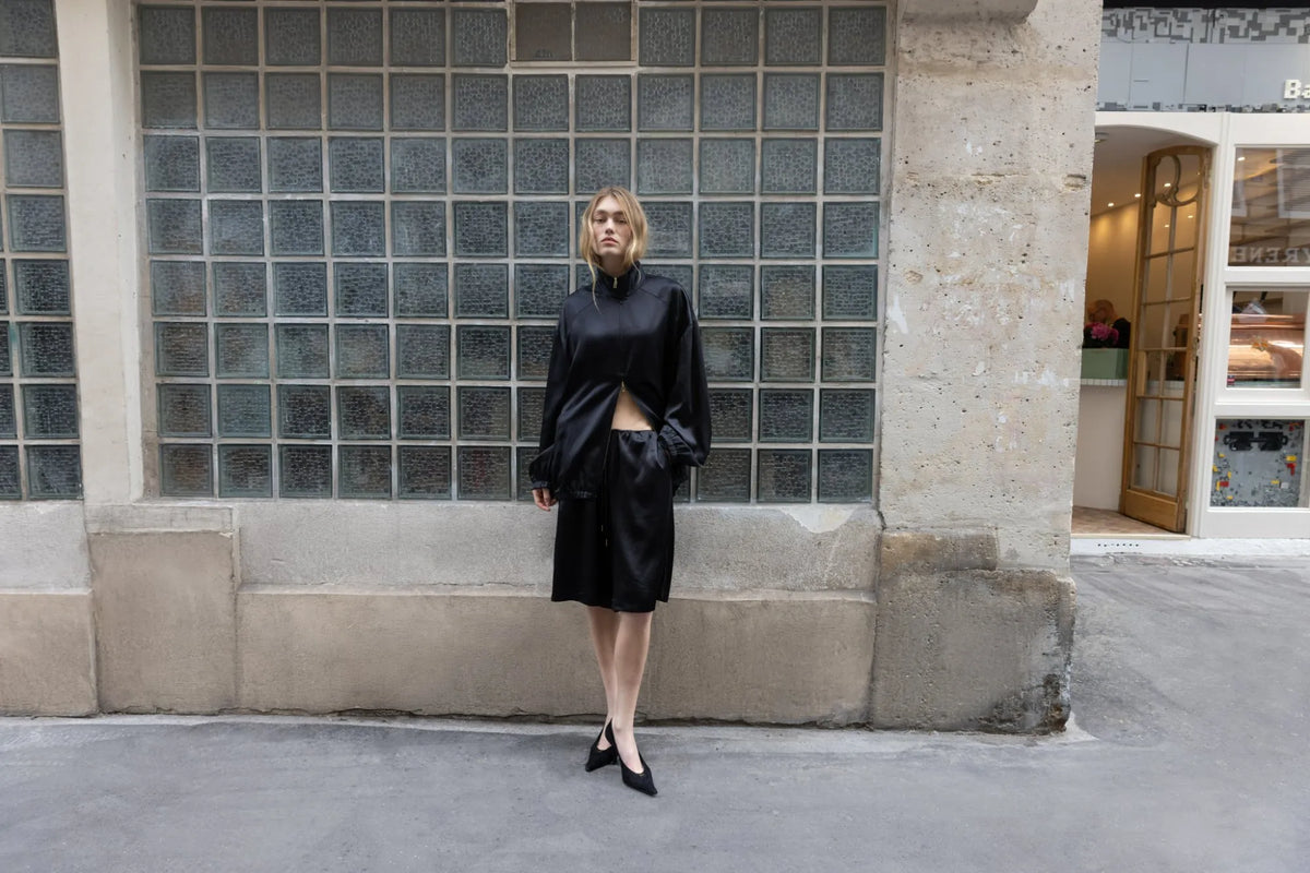 Resort Culotte - Black Luxe Silk