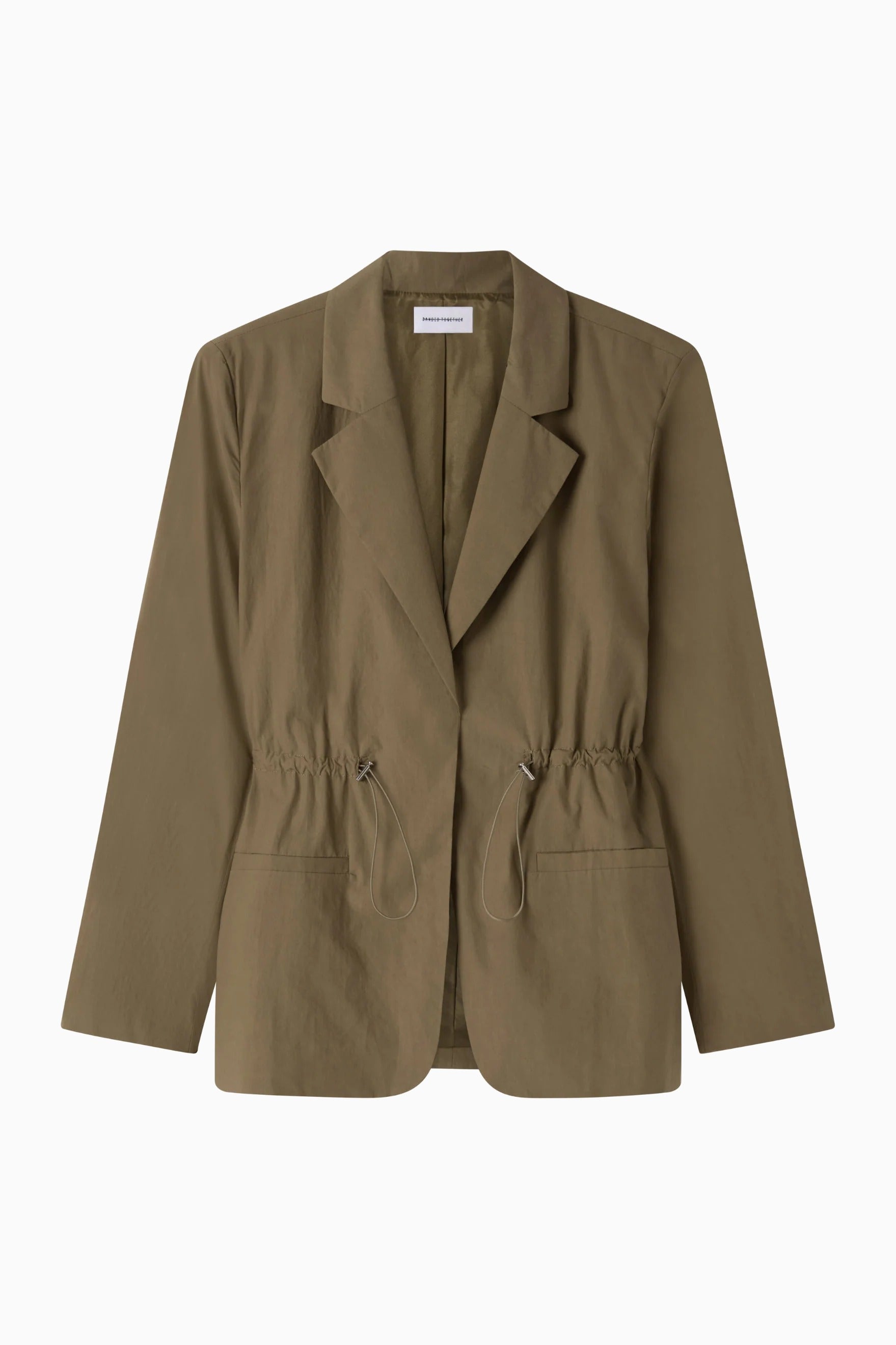 Cinched Blazer - Eucalyptus Cotton flatlay