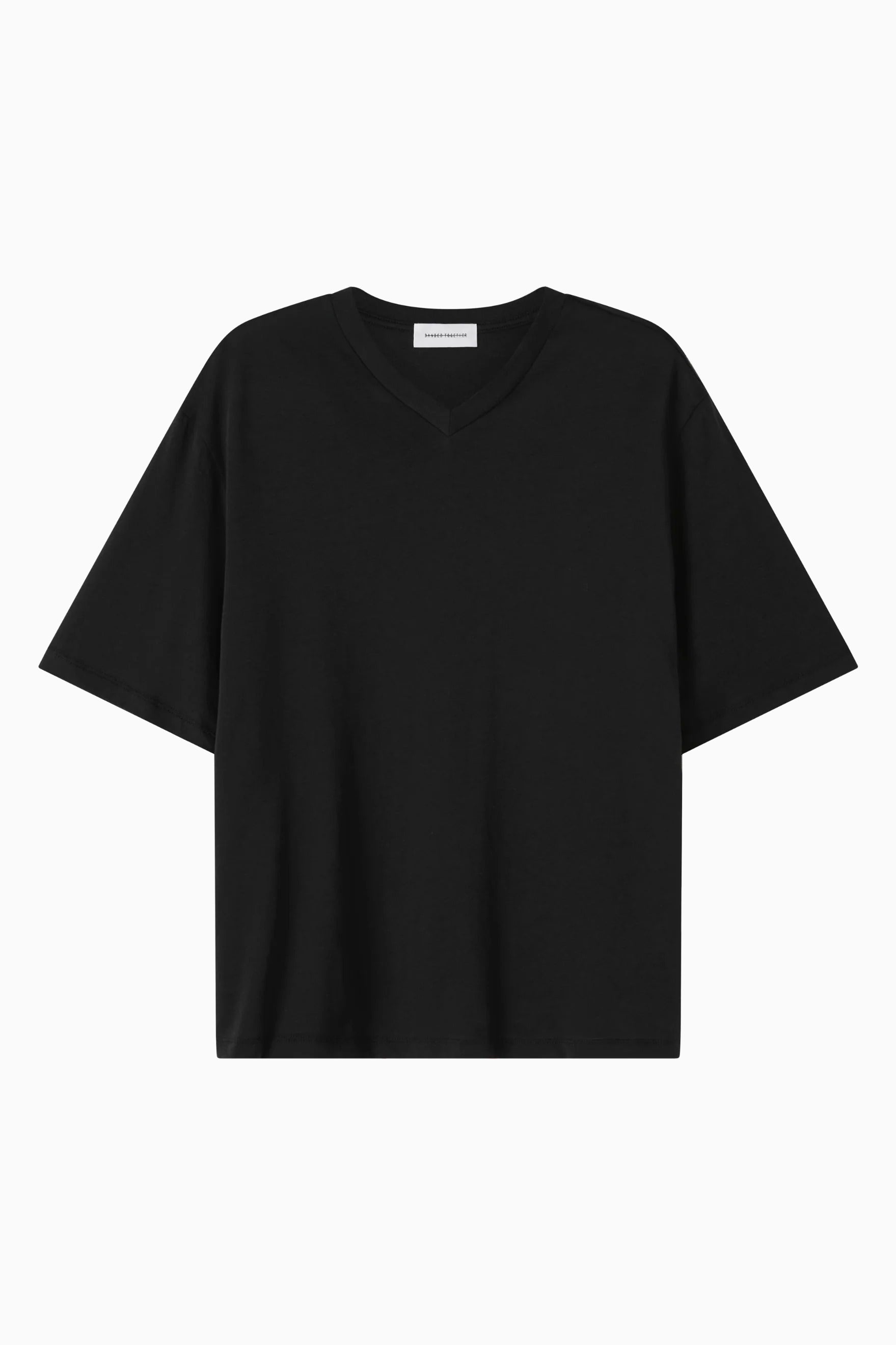 Cotton Everyday V-Neck T - Black flatlay