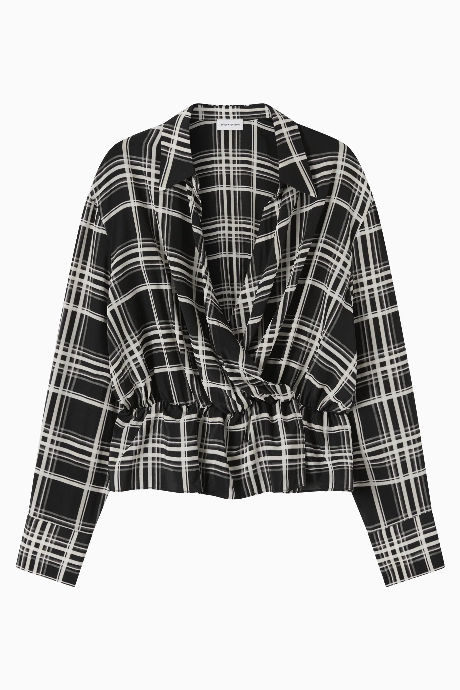 Wrap Shirt - Checkmate Silk flatlay