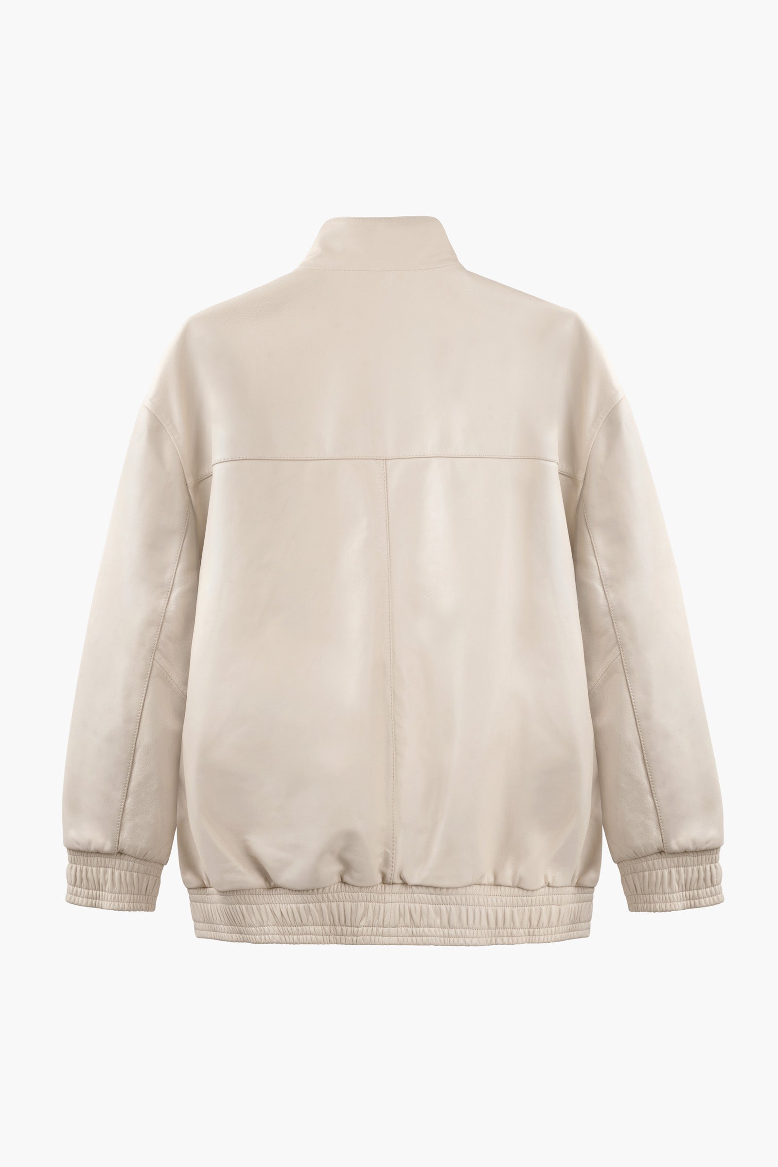 Leather Bomber - Cream - Banded Together