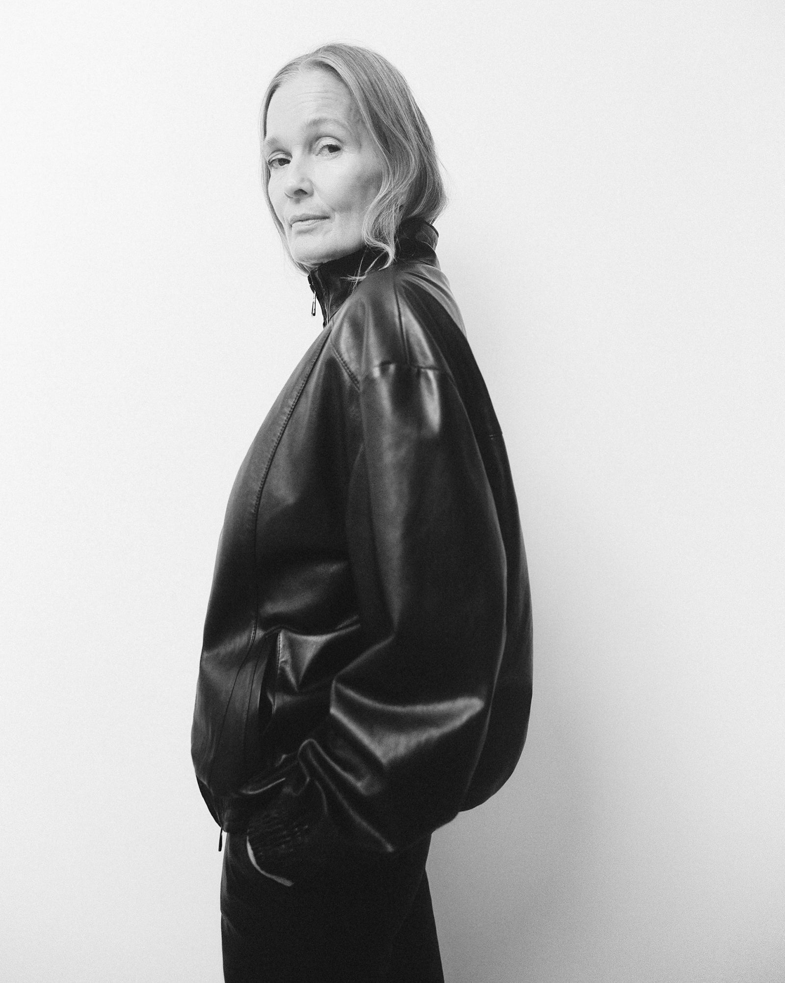 Leather Bomber - Cream - Banded Together