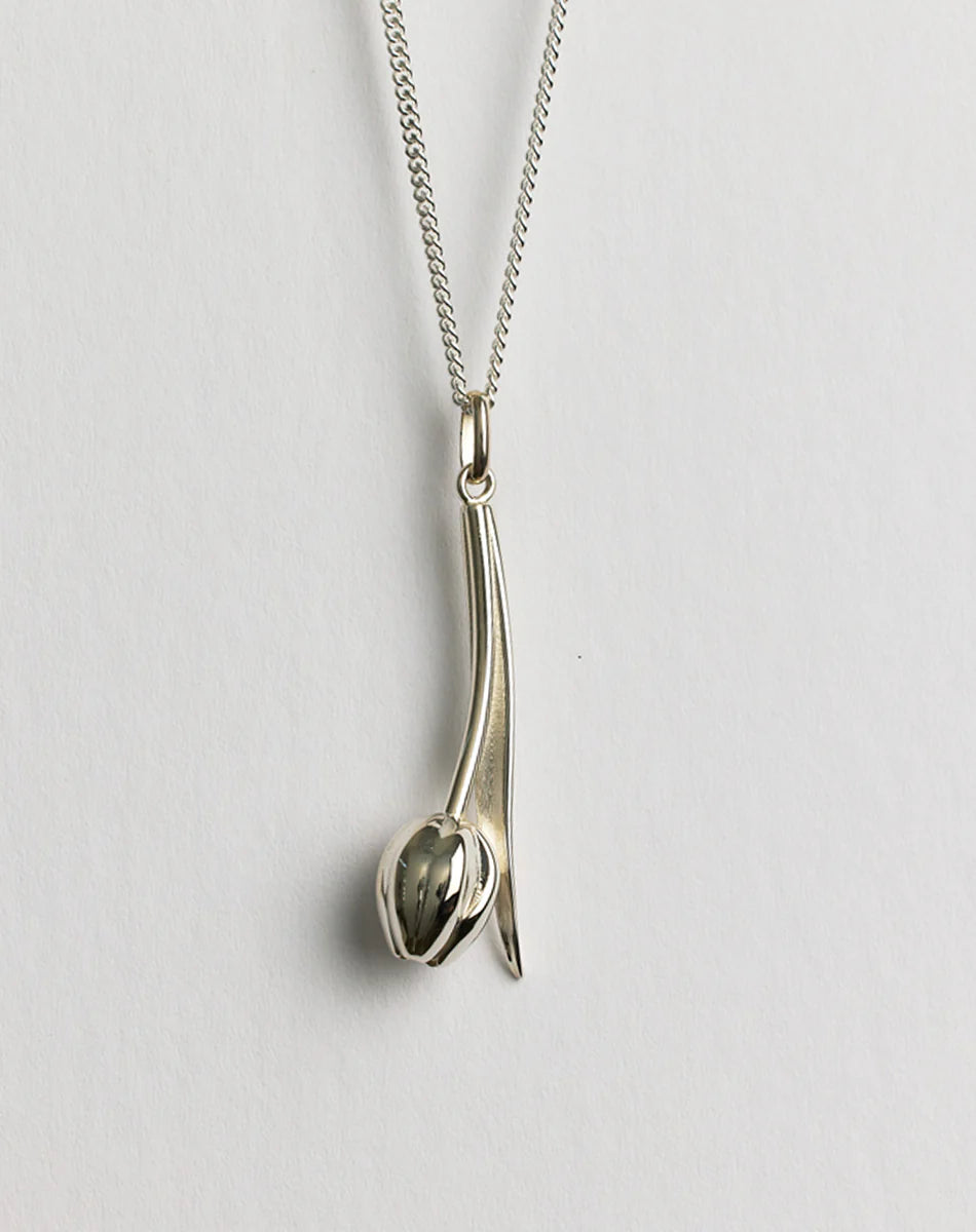 Meadowlark Tulip Necklace - Silver