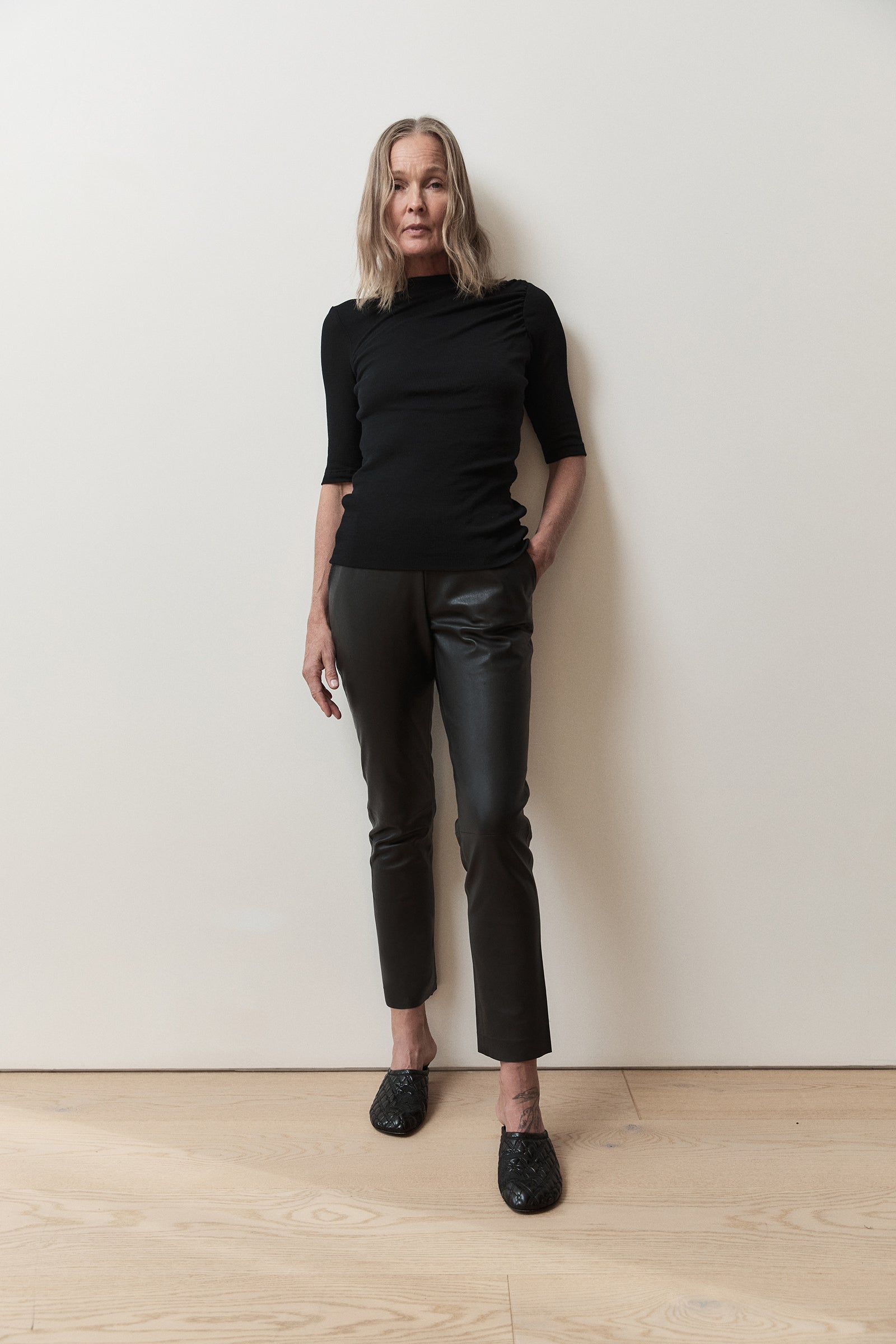 Merino Wool Twist Top - Black - Banded Together