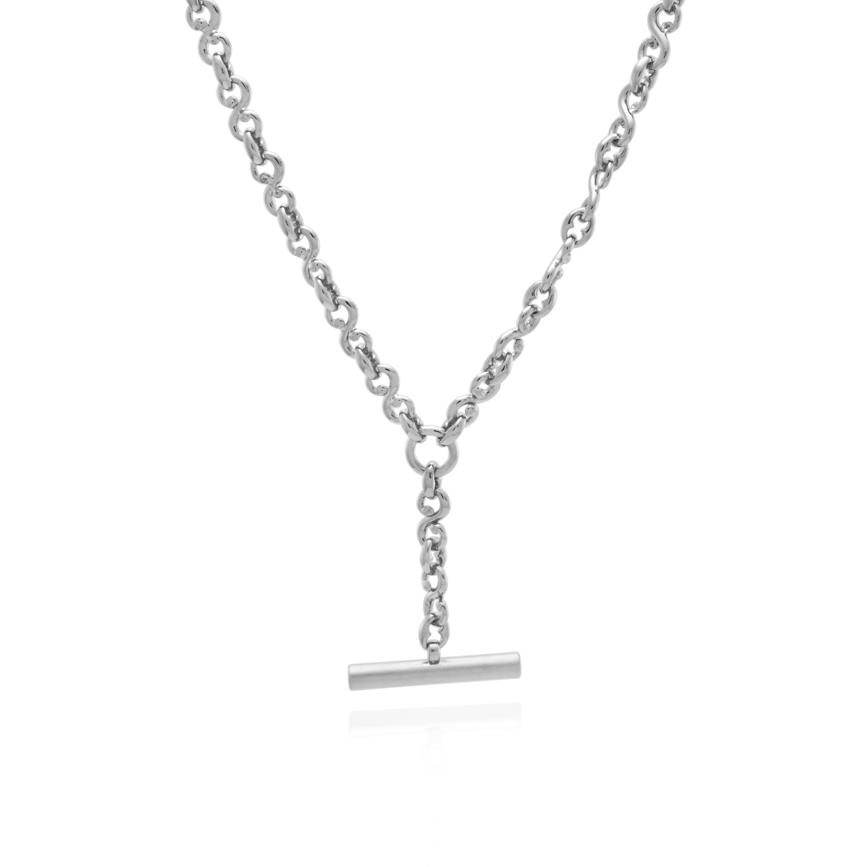 Octavia T Bar Chain - Silver by Mineraleir - Banded Together