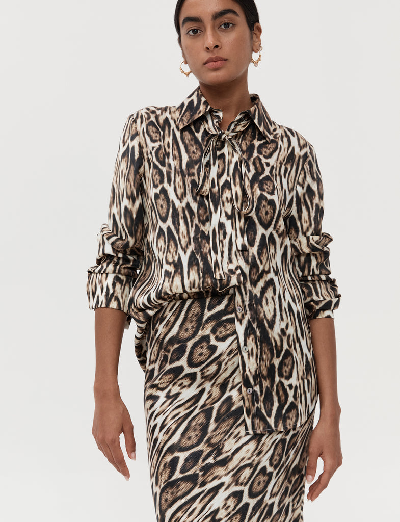 Perfect Silk Shirt 2.0 - Snow Leopard