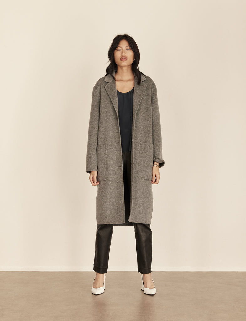 Cashmere Cocoon Coat  - Grey